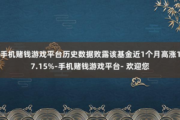 手机赌钱游戏平台历史数据败露该基金近1个月高涨17.15%-手机赌钱游戏平台- 欢迎您